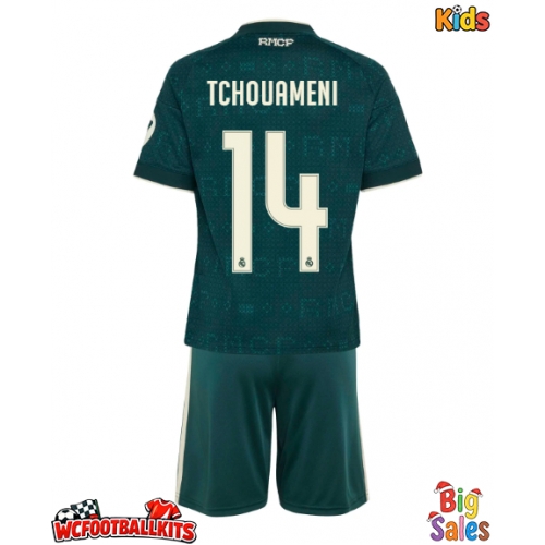 Real Madrid Aurelien Tchouameni #14 Replica Away Stadium Kit for Kids 2026-27 Short Sleeve (+ pants)